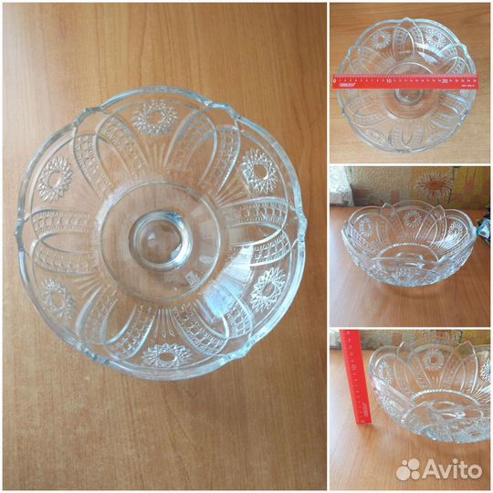 Хрустальные вазы СССР, 3 шт