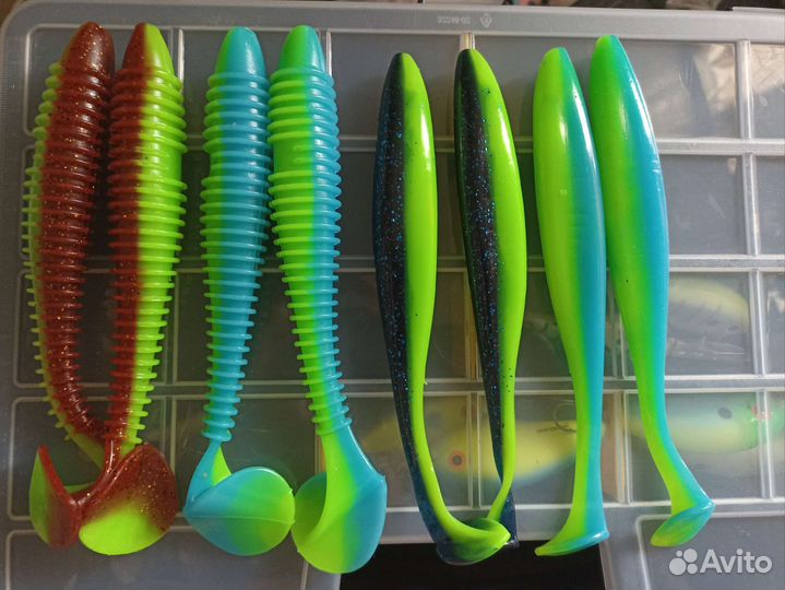 Крупный силикон, твистеры