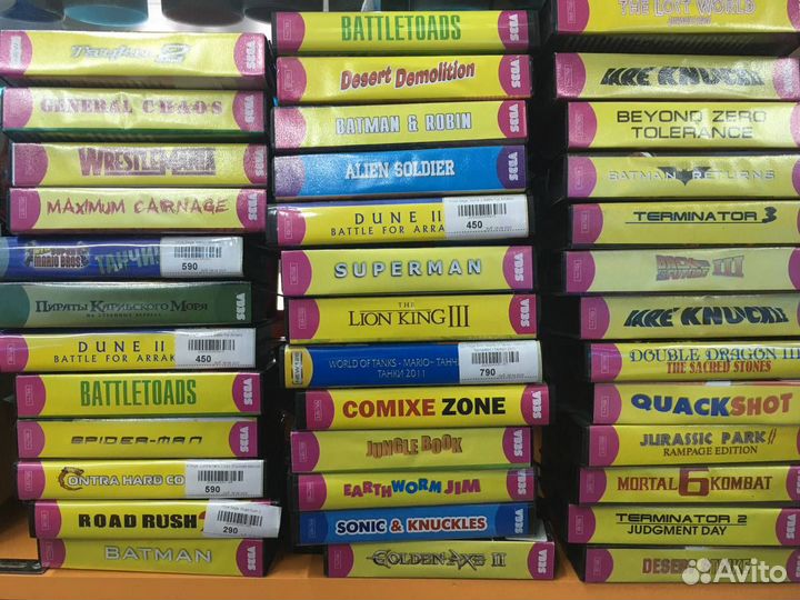 Картриджи sega в ассортименте