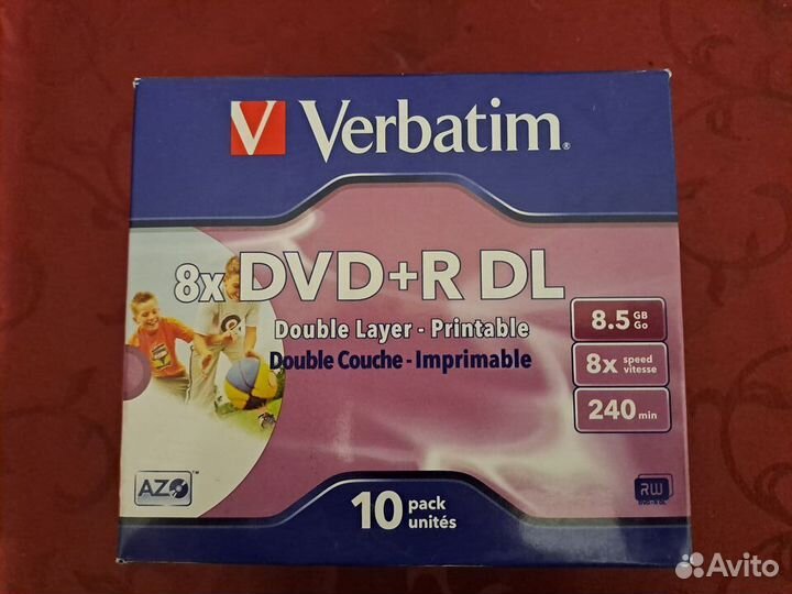 Диски DVD+R DL Verbatin