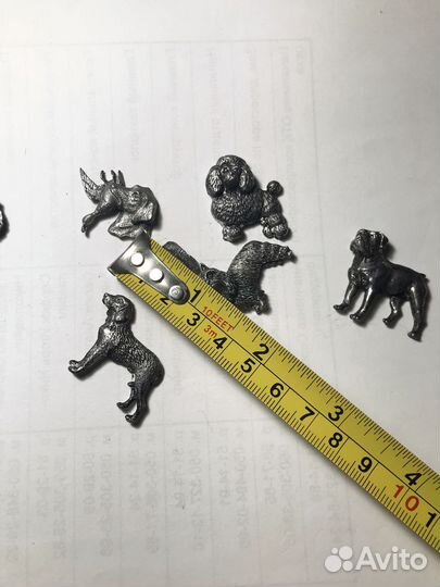 Фигурки металл Породы собак разные набор 15 Шт