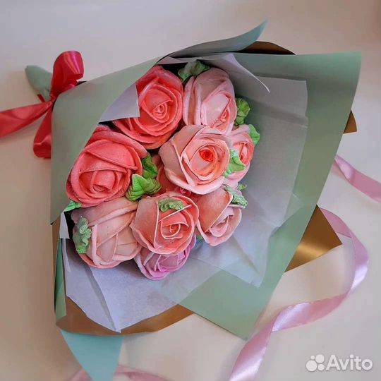 Съедобные букеты из зефира