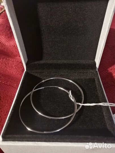 Серьги конго серебро 925