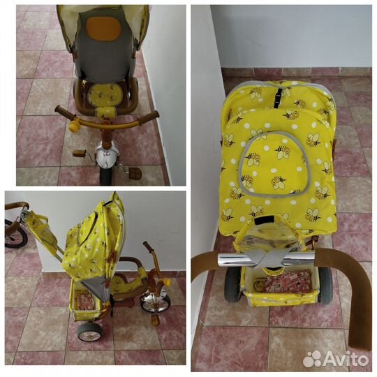 Велосипед коляска с ручкой