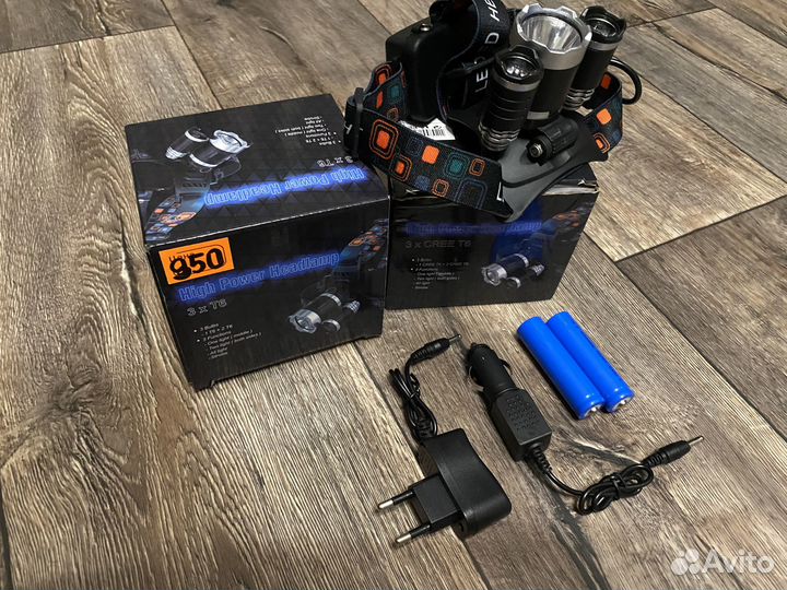 Налобный LED фонарик