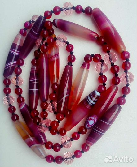 Роскошные бусы из агата