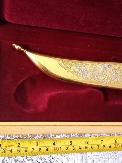 Нож Орёл. Златоуст. Ручная работа. Золото