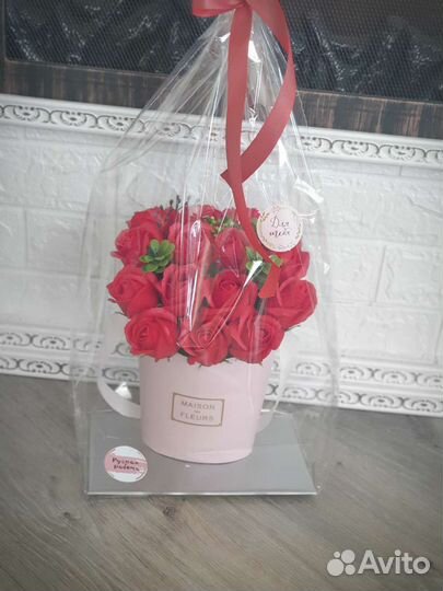 Букет из мыльных роз