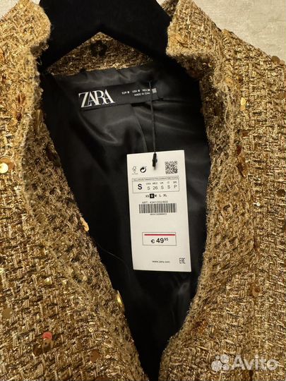 Бомбер zara с пайетками