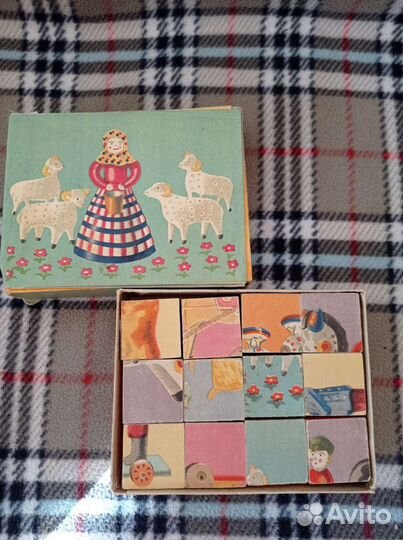 Винтажные советские настольные игры кубики и лото
