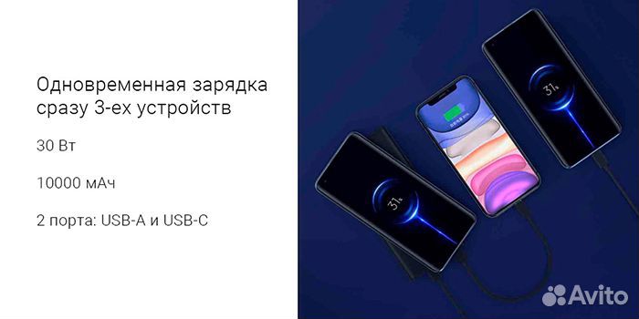 Внешний Аккумулятор Xiaomi Power Bank 30W