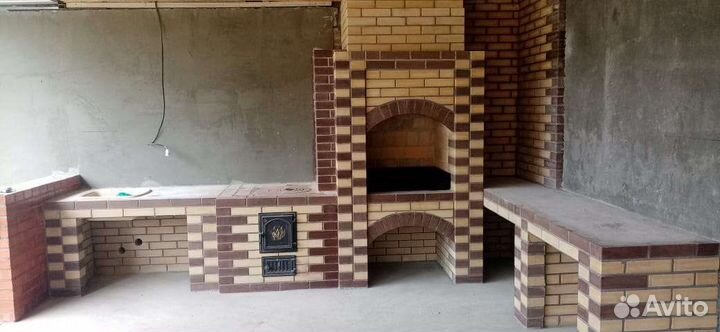 Строительство печей каминов барбекю