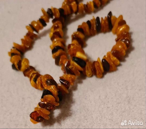 Бусы янтарные