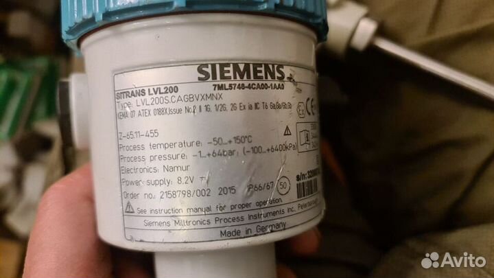 Вибрационный датчики уровня Siemens Sitrans Ex