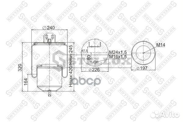 90-64181-SX пневмоп. со ст.1шп-шт.M16/24 смещ
