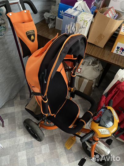 Детский велосипед с родительской ручкой