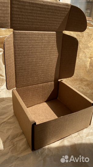 Самосборный короб 150*150*70 мм, бурый