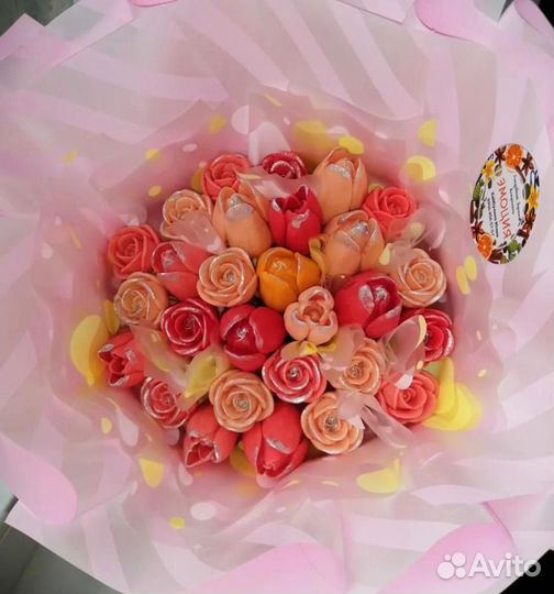 Сладкие букеты из шоколада