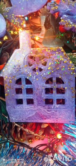 Новогодние игрушки из эпоксидной смолы