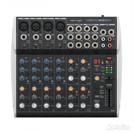 Аналоговый микшер Behringer xenyx 1202SFX 12 кан