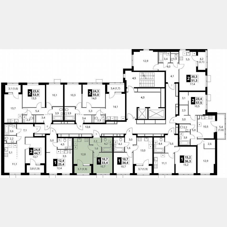 1-к. квартира, 33,4 м², 17/18 эт.