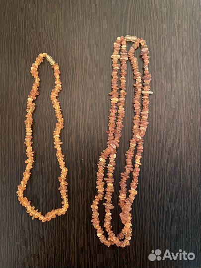 Бусы янтарь