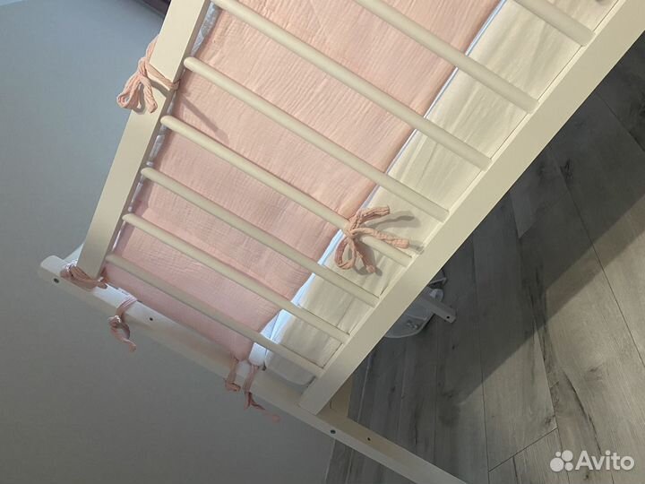 Бортики на детскую кроватку муслиновые