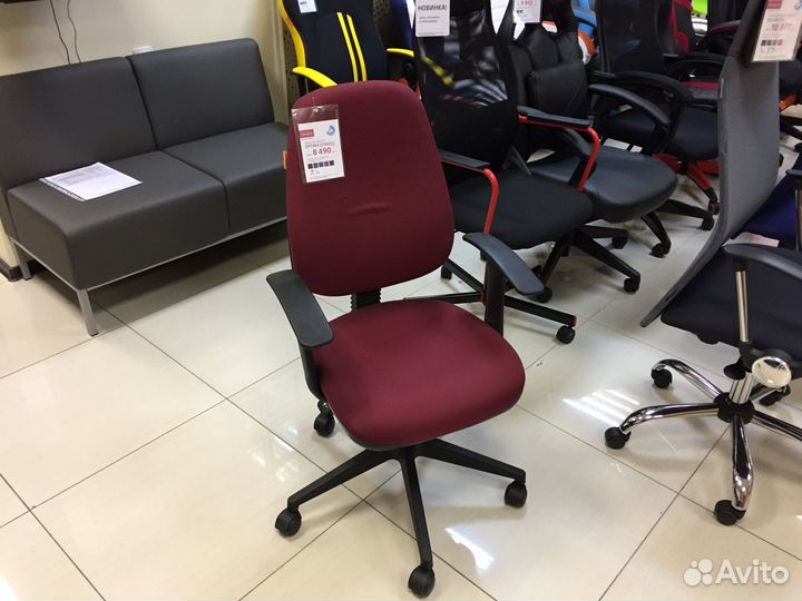 Кресло офисное chairman 661 бордовое