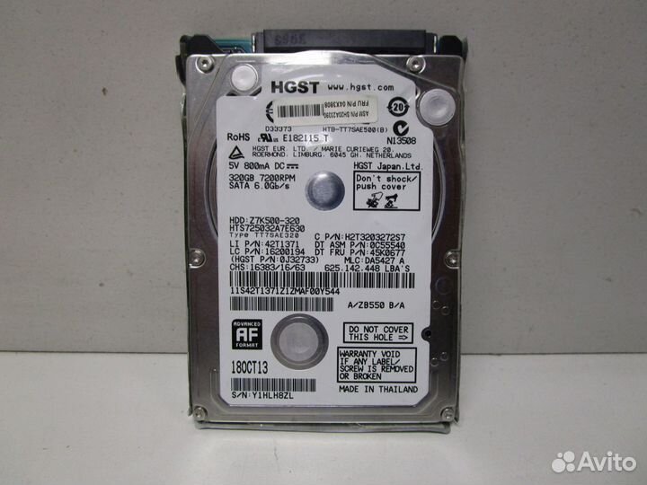 Жесткий диск 320Gb hgst HTS725032A7E630