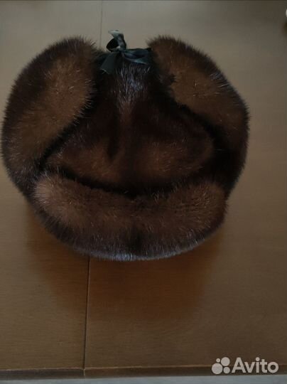 Норковая шапка мужская ушанка