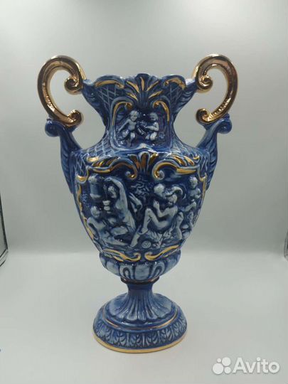 Винтажная большая ваза золочение Италия