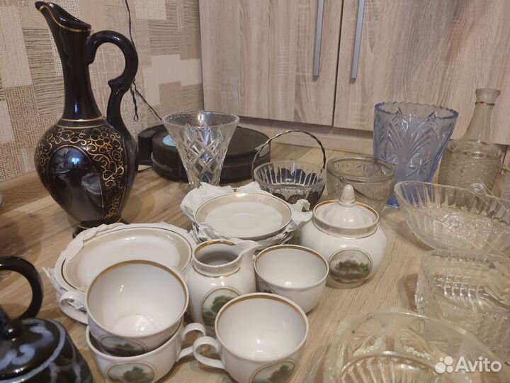 Сервизы, посуда, бокалы, стаканы, вазы