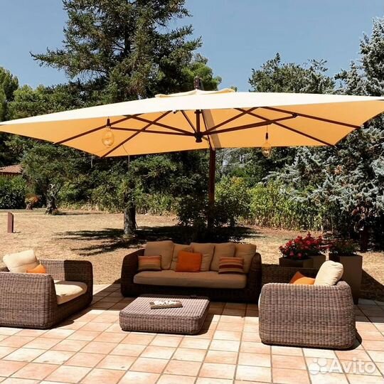 Большой пляжный зонт на центральной опоре, опт