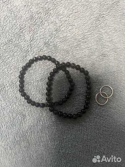 Браслеты из агата и синего авантюрина