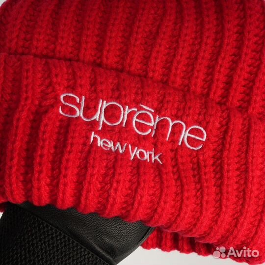 Шапка Supreme New York красная