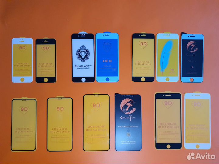 Защитное стекло iPhone, Samsung, honor, Xiaomi, Hu