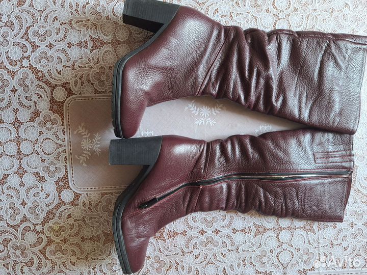 Сапоги женские зимние 37 р.,кожа, овчина