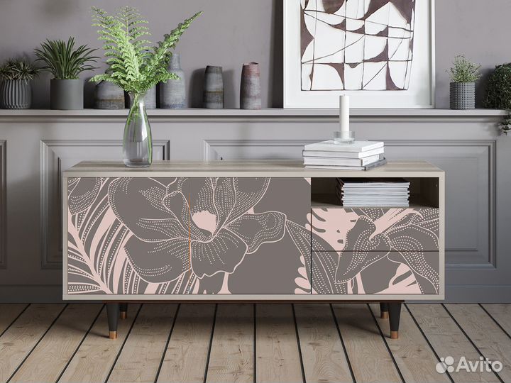 Тв-тумба T7 - Сатин - Issabelline Flower