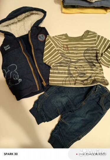 Пакет вещей на мальчика 62/68/74 бу