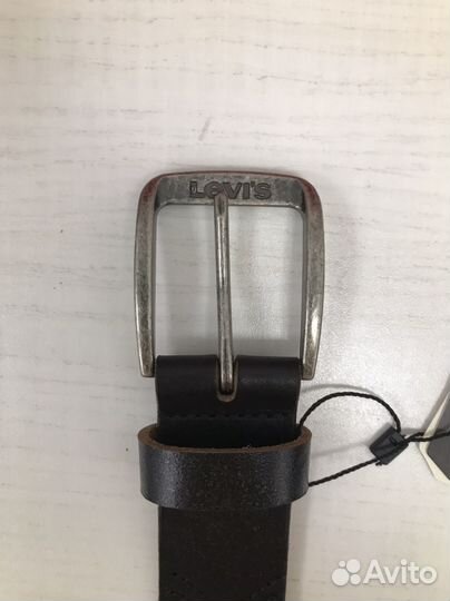 Ремень мужской кожаный Levi's черный