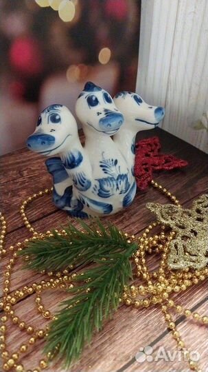 Гжелевская статуэтка 