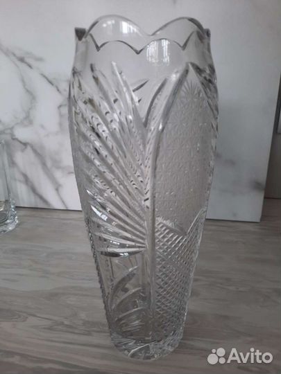 Большая хрустальная ваза СССР