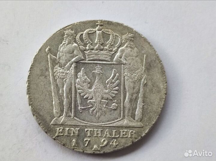 1 Талер 1794 А Пруссия Фридрих Вильгельм II