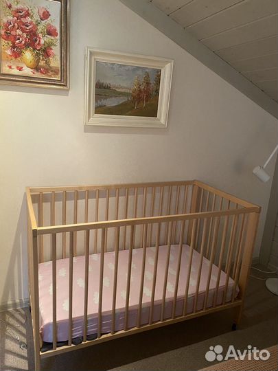 Детская кровать IKEA с матрасом