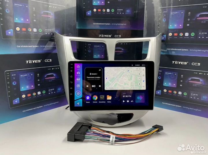 Магнитола Teyes сс3 2К 3/32 для Hyundai Solaris