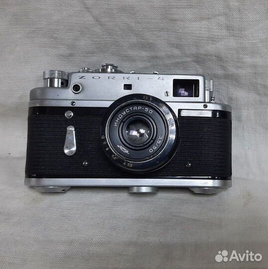 Советский фотоаппарат зоркий4 объектив индустар-50