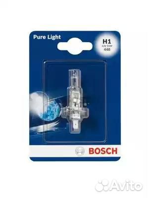 Лампа галогеновая головного света h1 p14.5s 3200k pure light 12v 55w блистер 1шт