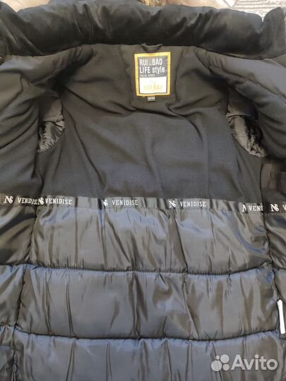 Пуховик зимний на мальчика 134 140