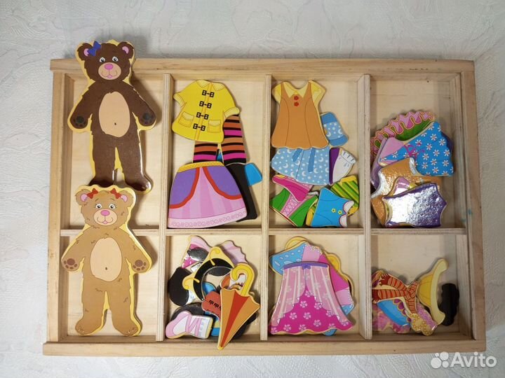 Деревянный магнитный пазл