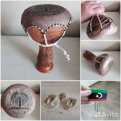 Сувениры из Туниса,барабан Джембе.Роза пустыни
